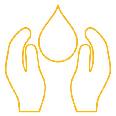 Su bakım anahat vektör simgesi