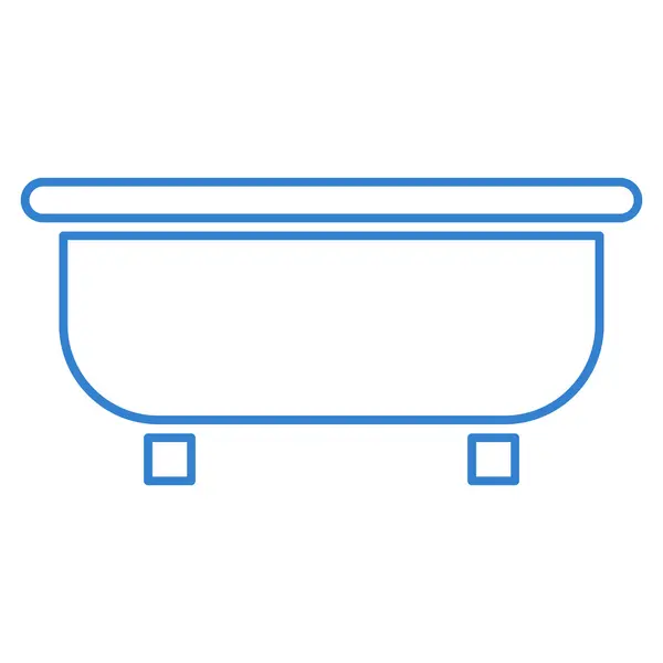 Bathtub Outline Vector Icon — Stock Vector