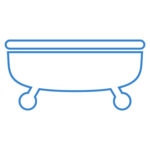 Bathtub Outline Vector Icon — Stock Vector