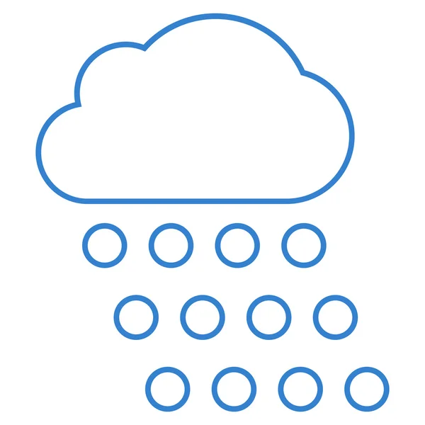 Icône vectorielle de contour de nuage de pluie — Image vectorielle