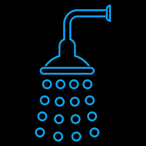 Dusche Umriss Vektor-Symbol — Stockvektor