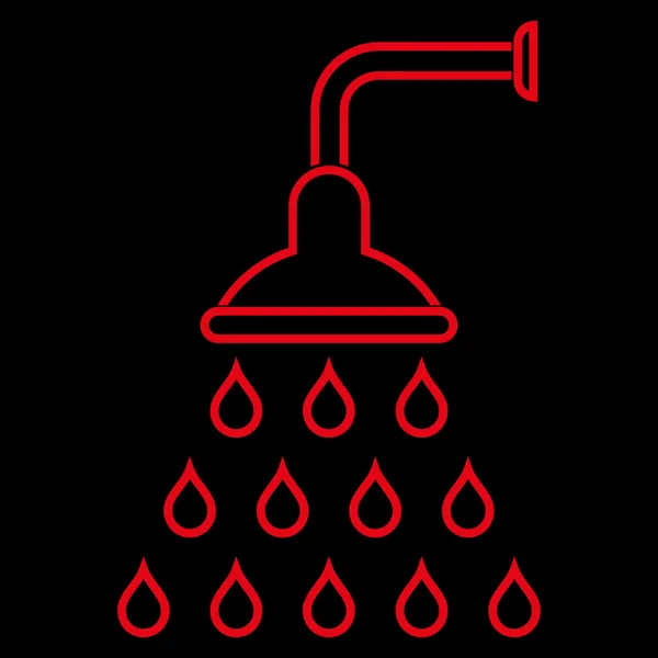 Dusche Umriss Vektor-Symbol — Stockvektor