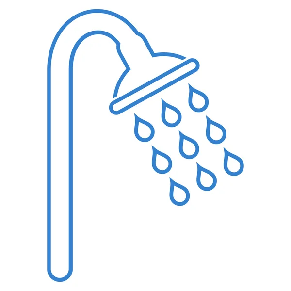 Shower Outline Vector Icon — Stock Vector