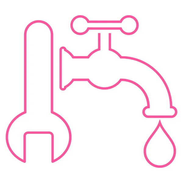 Plumbing Outline Vector Icon — Stock Vector