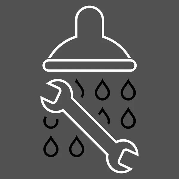 Shower Plumbing Outline Glyph Icon