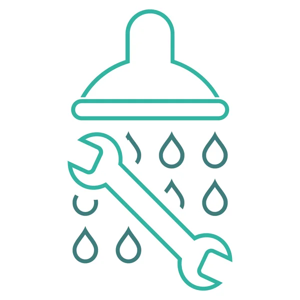 Shower Plumbing Outline Glyph Icon