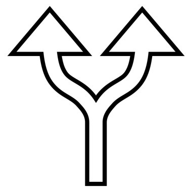 Kontur vektör simge yukarı okları bölme