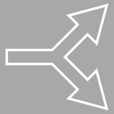 Kontur vektör simgesi sağ birleşim ok