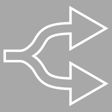 Kavşak ok şu ince çizgi vektör simgesi