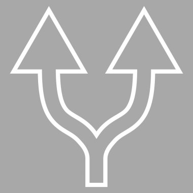 Kontur vektör simge yukarı kavşak ok