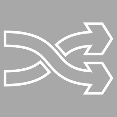 Okları yatay kontur vektör simge mix