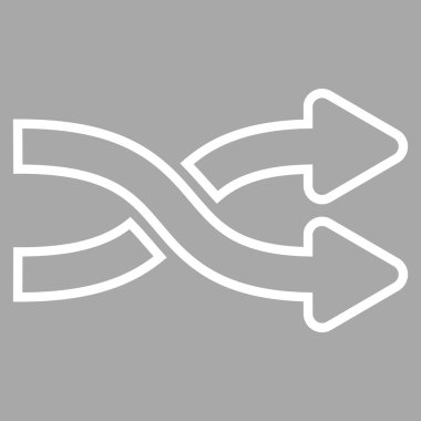 Okları yatay anahat vektör simge mix