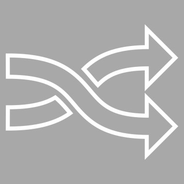 Okları yatay anahat vektör simge mix