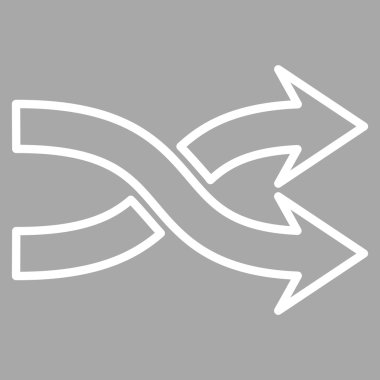 Okları yatay kontur vektör simge mix