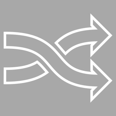 Okları yatay kontur vektör simge mix