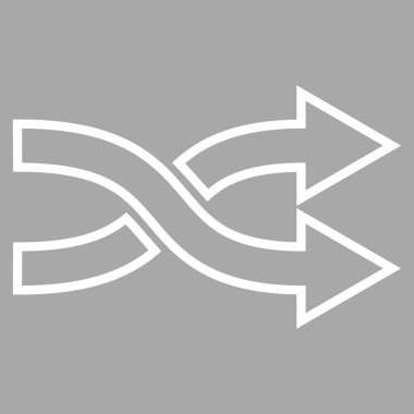 Okları yatay anahat vektör simge mix