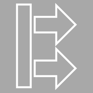 Oklar sağ anahat vektör simgesi hareket