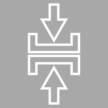 Basınç okları dikey kontur vektör simgesi