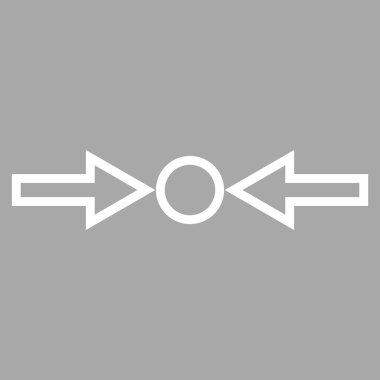 Basınç yatay anahat vektör simgesi