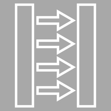 Basınç yatay kontur vektör simgesi