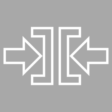 Basınç yatay anahat vektör simgesi