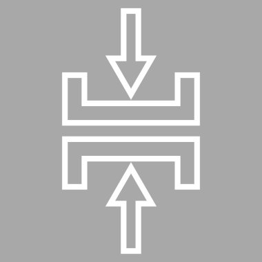 Basınç dikey kontur vektör simgesi