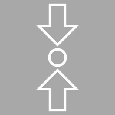 Basınç dikey kontur vektör simgesi