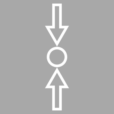 Basınç dikey anahat vektör simgesi