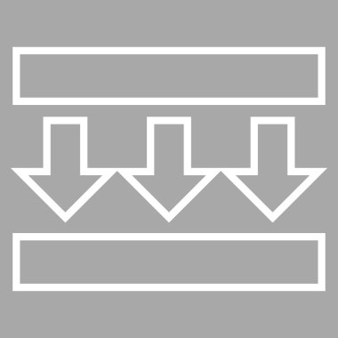 Basınç dikey kontur vektör simgesi