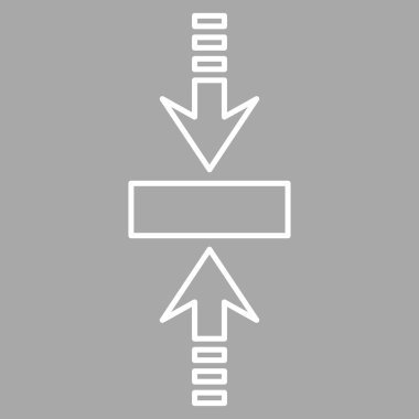 Basınç dikey ince çizgi vektör simgesi