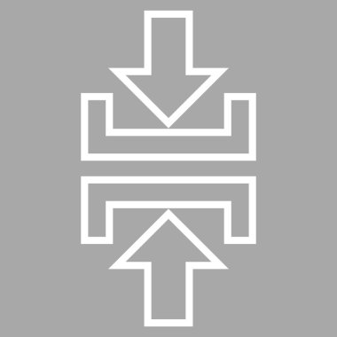 Basınç dikey anahat vektör simgesi