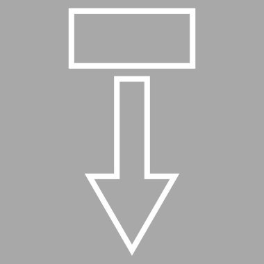 Anahat vektör simgesi aşağı çekme ok