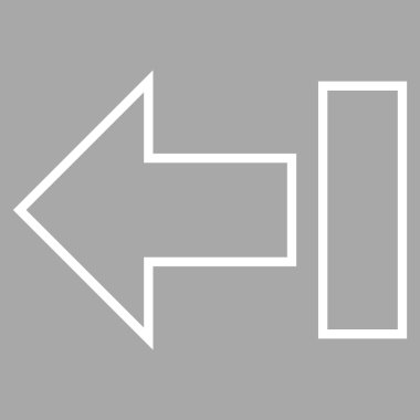 Ok sol ince çizgi vektör simgesi çekin