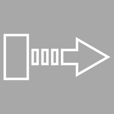 Çekme oku doğru anahat vektör simgesi