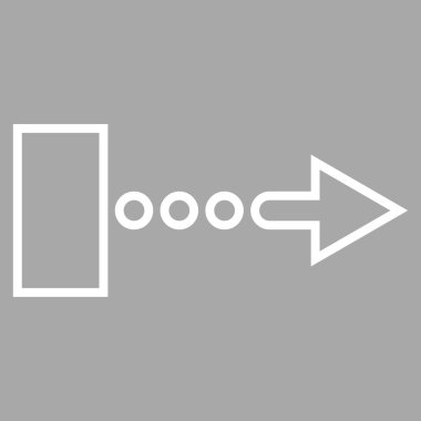 Çekme oku şu kontur vektör simgesi