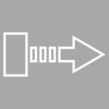 Çekme oku doğru anahat vektör simgesi