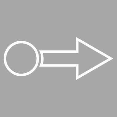 Çekme oku şu kontur vektör simgesi