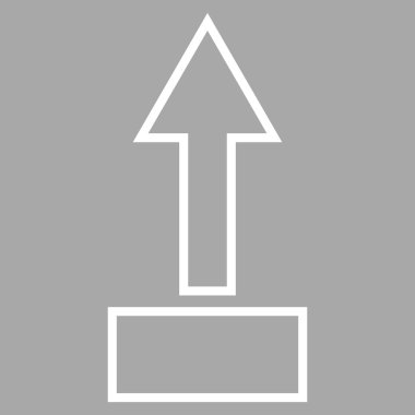 Kontur vektör simge yukarı çekme ok