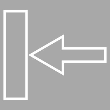 Sol ince çizgi vektör simgesi itmek