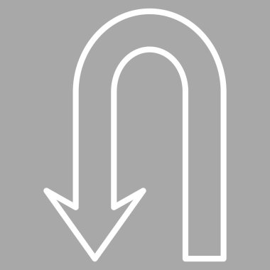 Ok anahat vektör simgesi dönmek