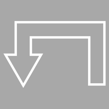 Ok anahat vektör simgesi dönmek