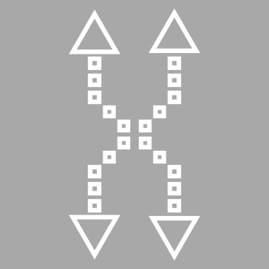 Shuffle okları dikey ince çizgi vektör simgesi