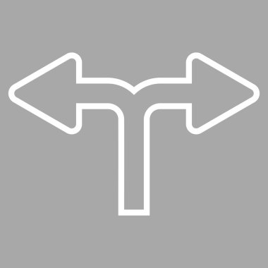 Ok sol şu ince çizgi vektör simgesi bölme