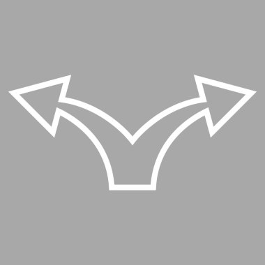 Ok sol şu ince çizgi vektör simgesi bölme