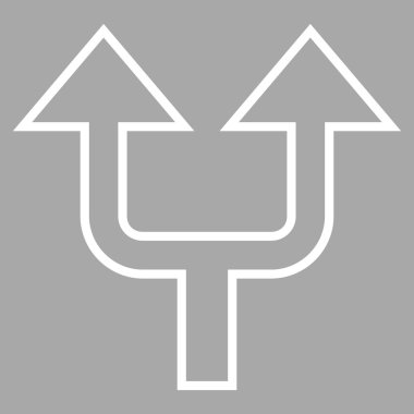 Kontur vektör simge yukarı ok bölme