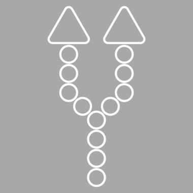 İnce çizgi vektör simge yukarı ok bölme