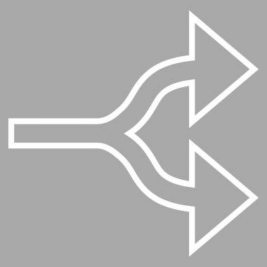 Split okları doğru anahat vektör simgesi