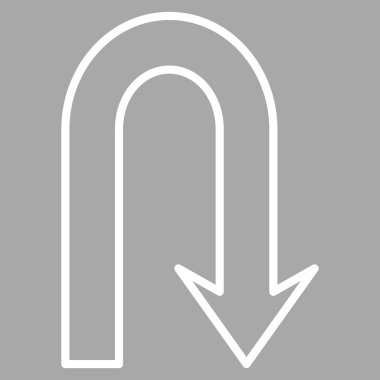 Geri kontur vektör simge açmak