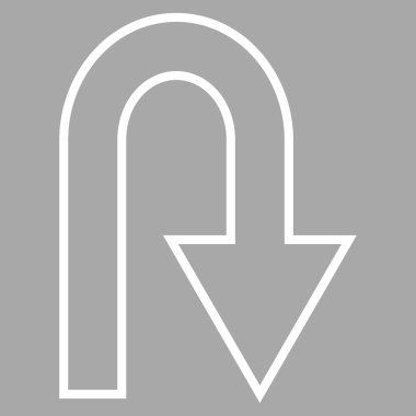 Geri kontur vektör simge açmak