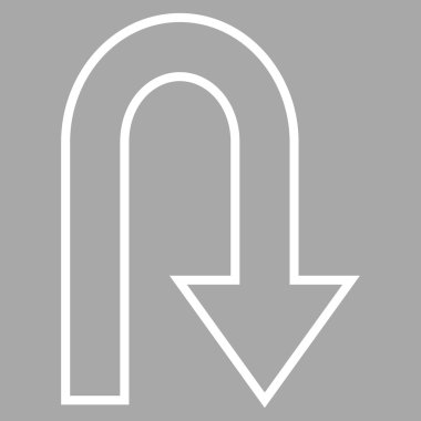 Geri kontur vektör simge açmak